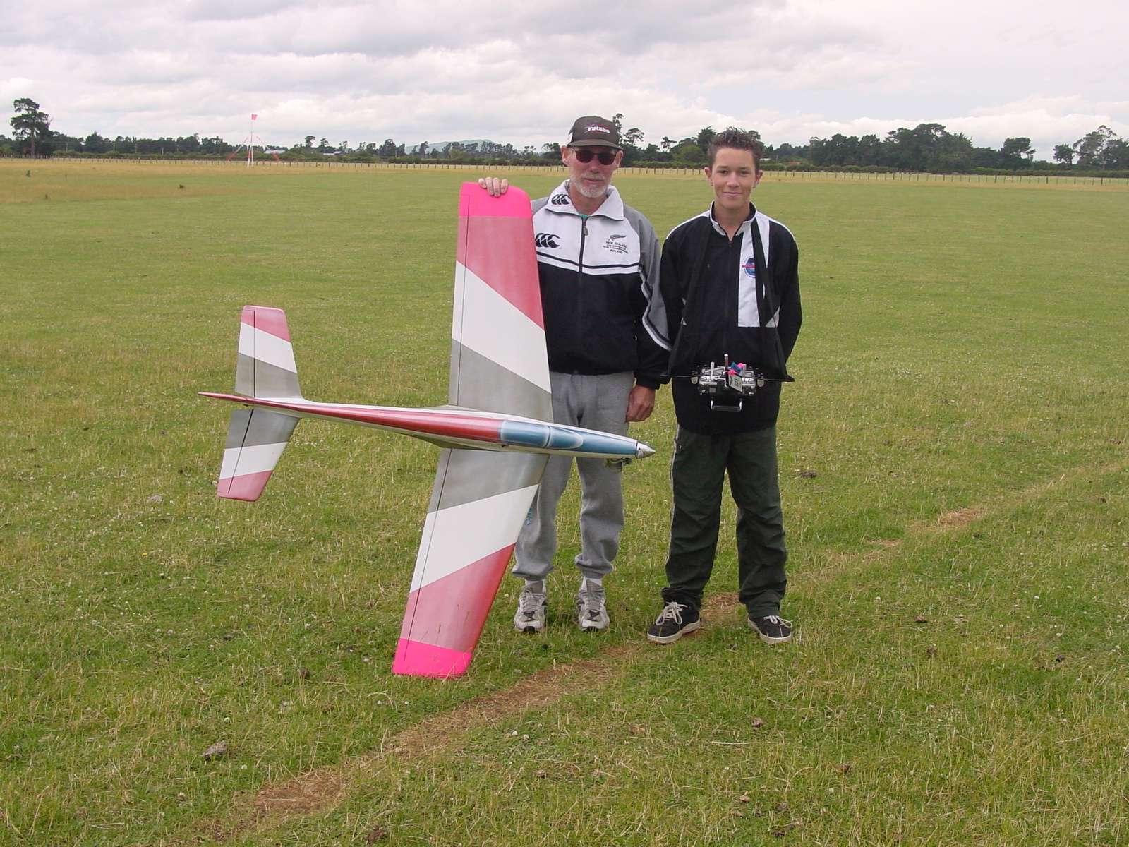 My oldest flying buddy,Ross Craighead and my son at the 2000 Nationals